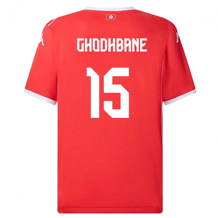 Danxen Män Tunisien Louay Ghodhbane #15 Röd Vit Hemmatröja Matchtröjor 26-28 Tröjor T-Tröja