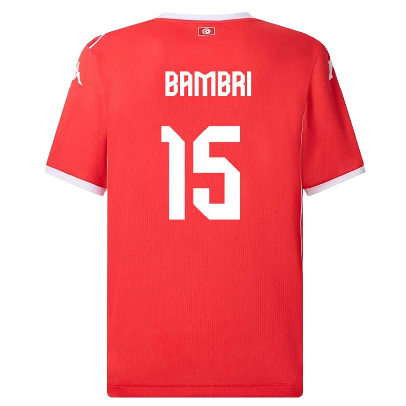 Danxen Män Tunisien Ahmed Bambri #15 Röd Vit Hemmatröja Matchtröjor 26-28 Tröjor T-Tröja