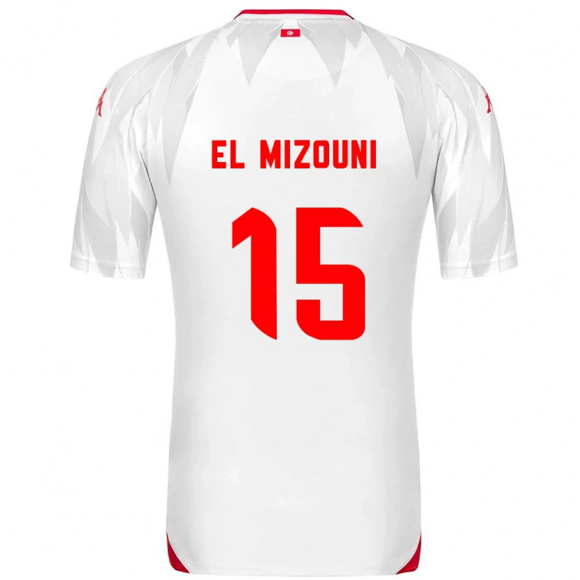 Danxen Män Tunisien Idris El Mizouni #15 Vit Röd Hemmatröja Matchtröjor 26-28 Tröjor T-Tröja
