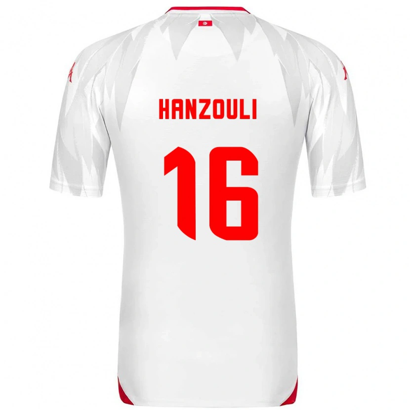 Danxen Män Tunisien Moatez Hanzouli #16 Vit Röd Hemmatröja Matchtröjor 26-28 Tröjor T-Tröja