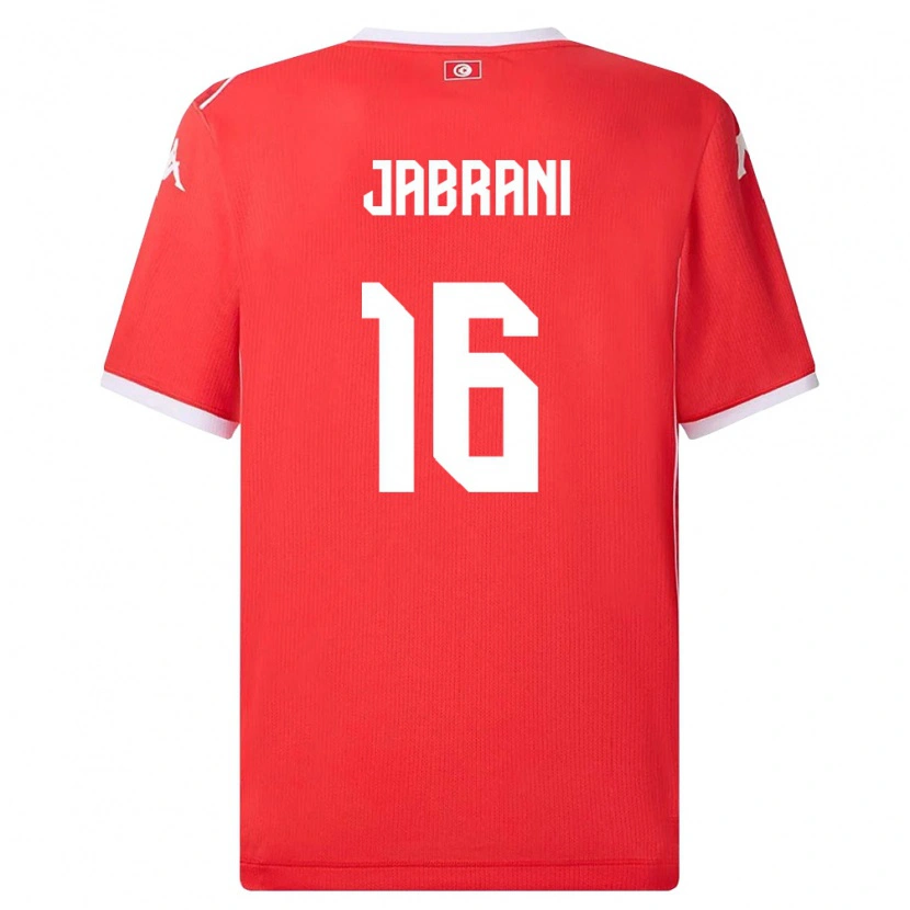 Danxen Män Tunisien Soulaima Jabrani #16 Röd Vit Hemmatröja Matchtröjor 26-28 Tröjor T-Tröja