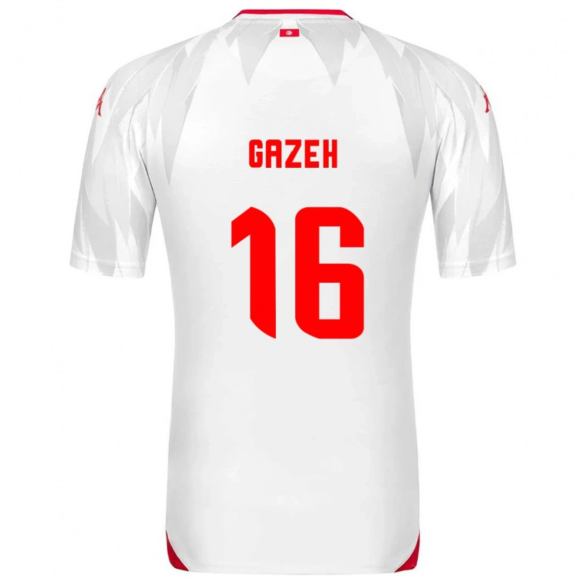 Danxen Män Tunisien Raed Gazeh #16 Vit Röd Hemmatröja Matchtröjor 26-28 Tröjor T-Tröja