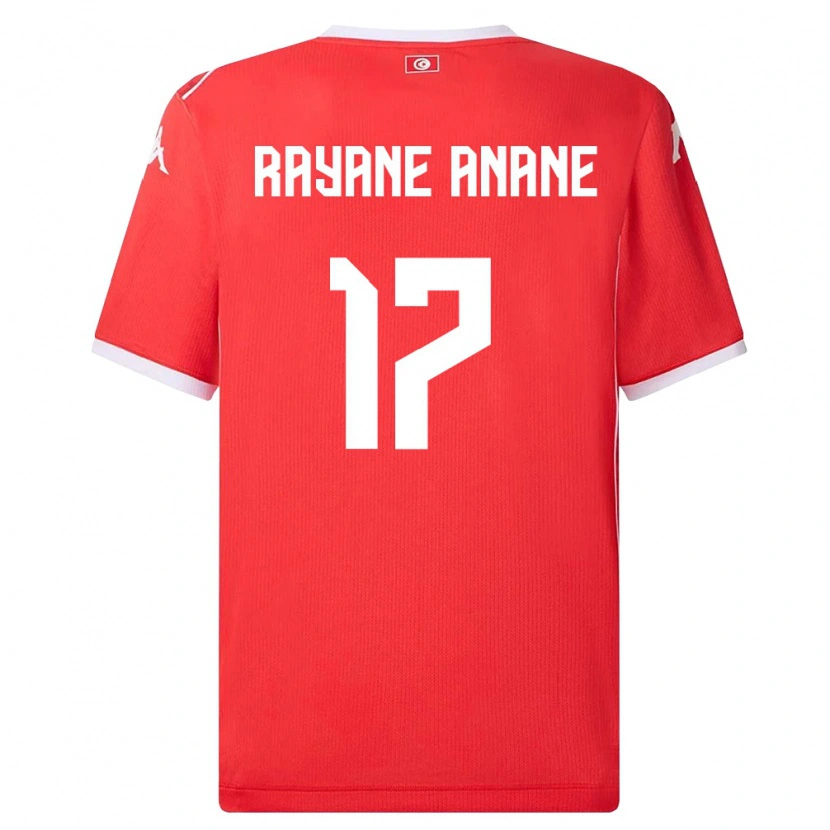 Danxen Män Tunisien Mohamed Rayane Anane #17 Röd Vit Hemmatröja Matchtröjor 26-28 Tröjor T-Tröja