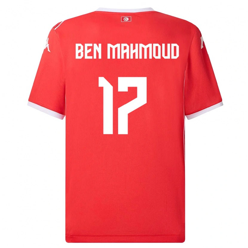 Danxen Män Tunisien Yessine Ben Mahmoud #17 Röd Vit Hemmatröja Matchtröjor 26-28 Tröjor T-Tröja