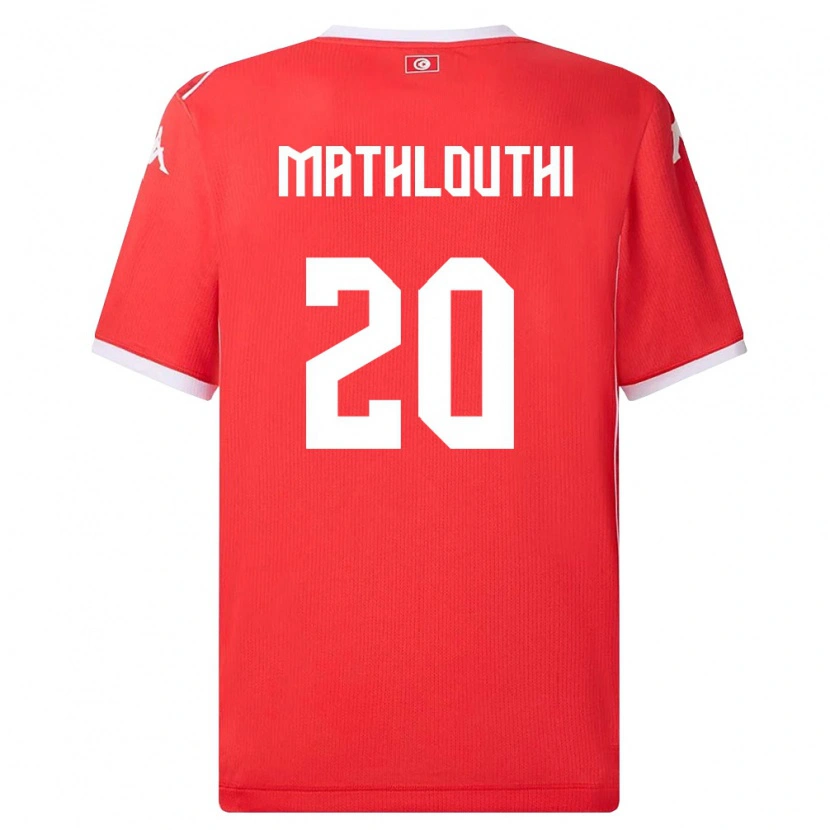 Danxen Män Tunisien Hamza Mathlouthi #20 Röd Vit Hemmatröja Matchtröjor 26-28 Tröjor T-Tröja