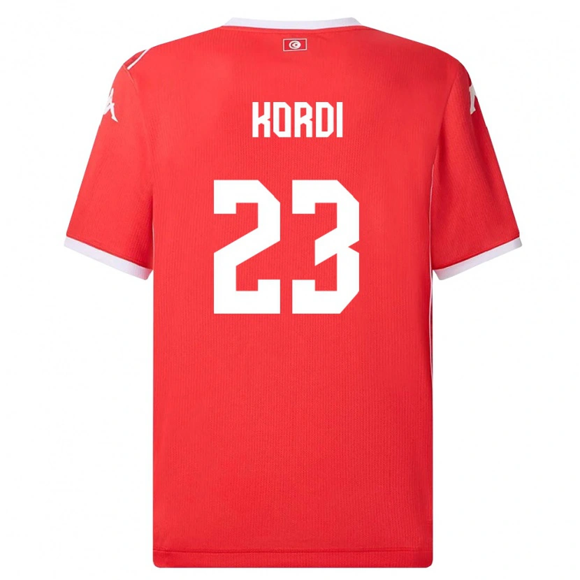 Danxen Män Tunisien Anes Kordi #23 Röd Vit Hemmatröja Matchtröjor 26-28 Tröjor T-Tröja
