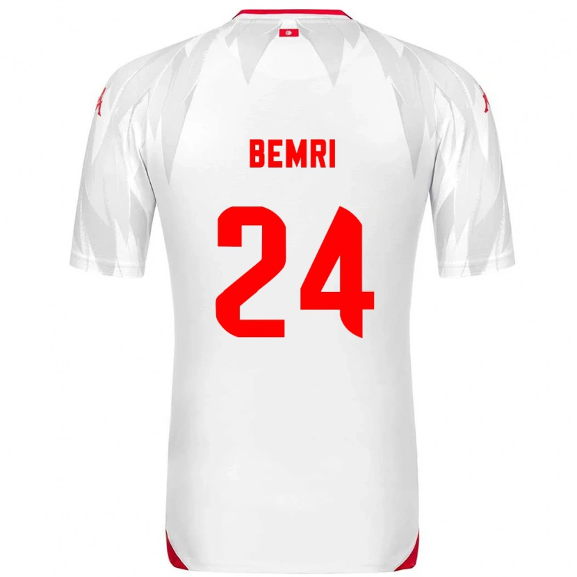 Danxen Män Tunisien Ahmed Bemri #24 Vit Röd Hemmatröja Matchtröjor 26-28 Tröjor T-Tröja