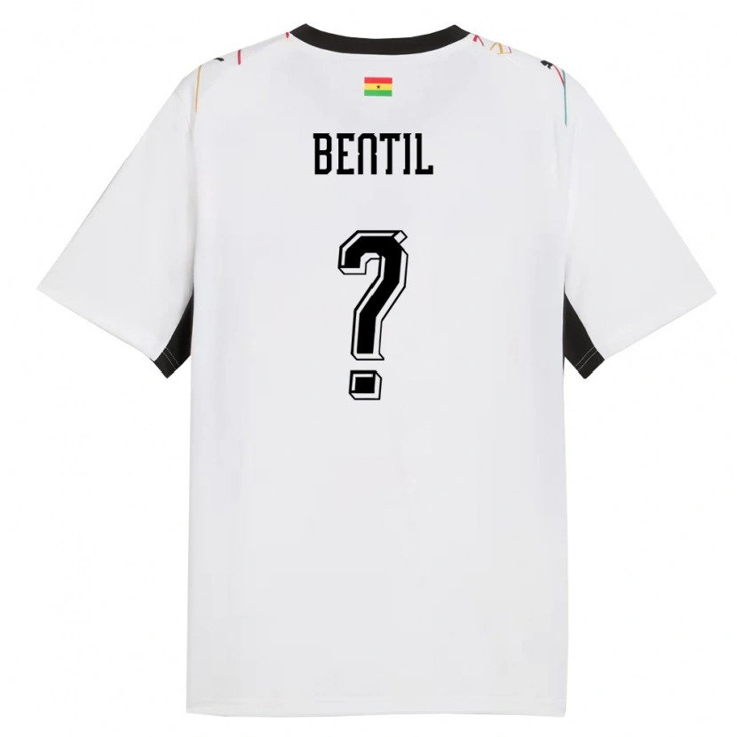 Danxen Män Ghana Godwin Bentil #0 Vit Svart Gul Hemmatröja Matchtröjor 26-28 Tröjor T-Tröja