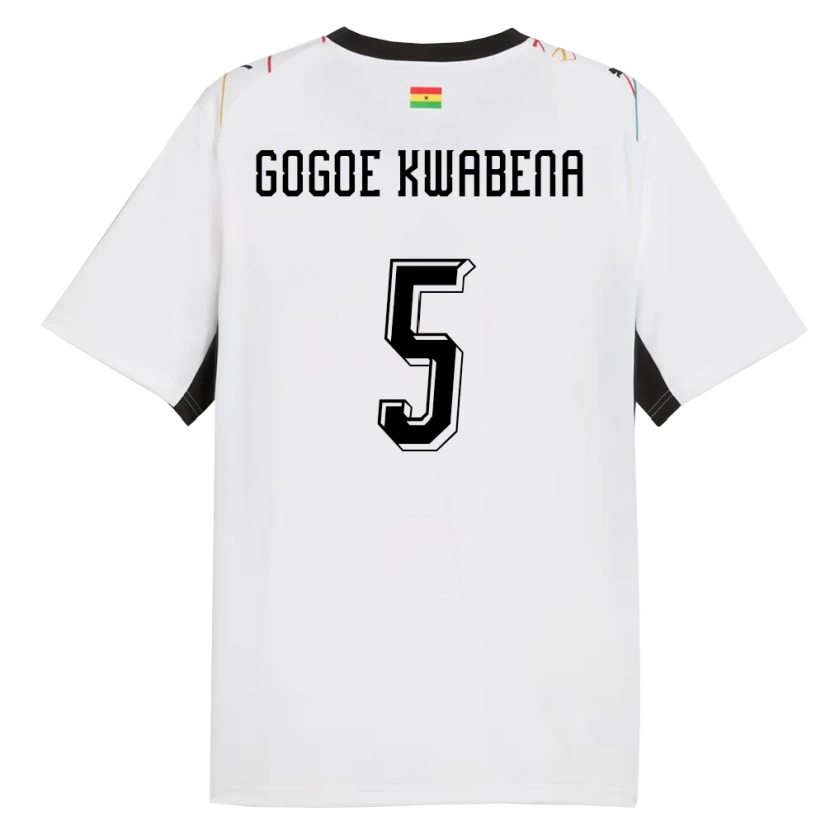 Danxen Män Ghana Boahen Gogoe Kwabena #5 Vit Svart Gul Hemmatröja Matchtröjor 26-28 Tröjor T-Tröja