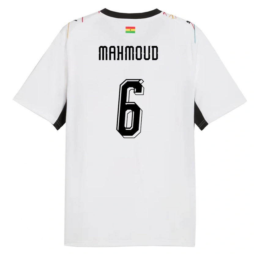 Danxen Män Ghana Mohaison Mahmoud #6 Vit Svart Gul Hemmatröja Matchtröjor 26-28 Tröjor T-Tröja