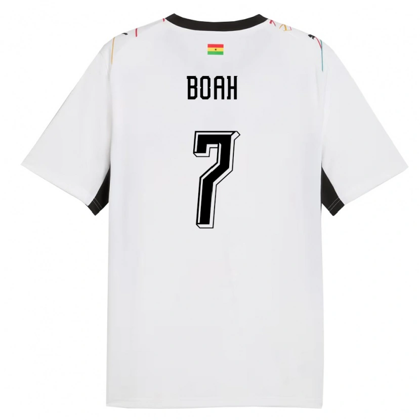 Danxen Män Ghana Collins Boah #7 Vit Svart Gul Hemmatröja Matchtröjor 26-28 Tröjor T-Tröja