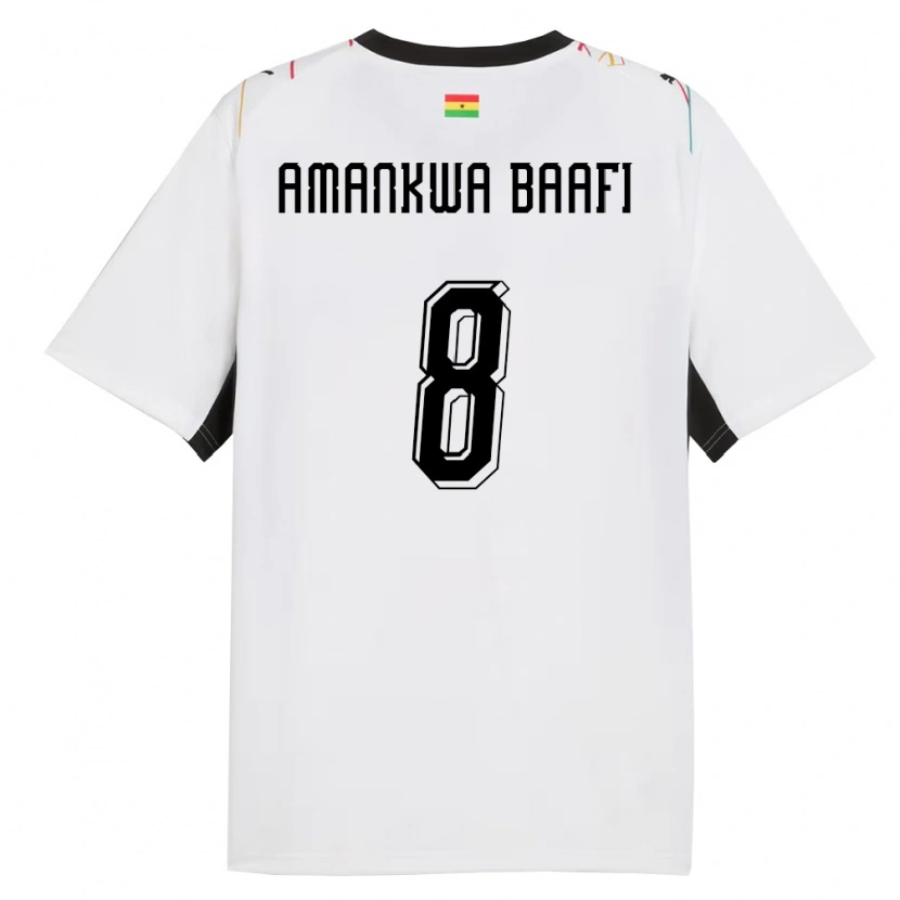 Danxen Män Ghana Yaw Amankwa Baafi #8 Vit Svart Gul Hemmatröja Matchtröjor 26-28 Tröjor T-Tröja
