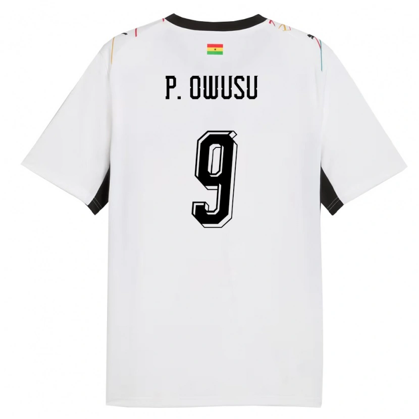 Danxen Män Ghana Prince Osei Owusu #9 Vit Svart Gul Hemmatröja Matchtröjor 26-28 Tröjor T-Tröja