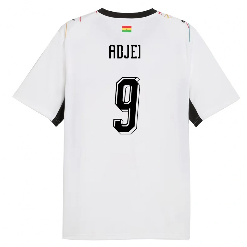 Danxen Män Ghana Vivian Adjei #9 Vit Svart Gul Hemmatröja Matchtröjor 26-28 Tröjor T-Tröja