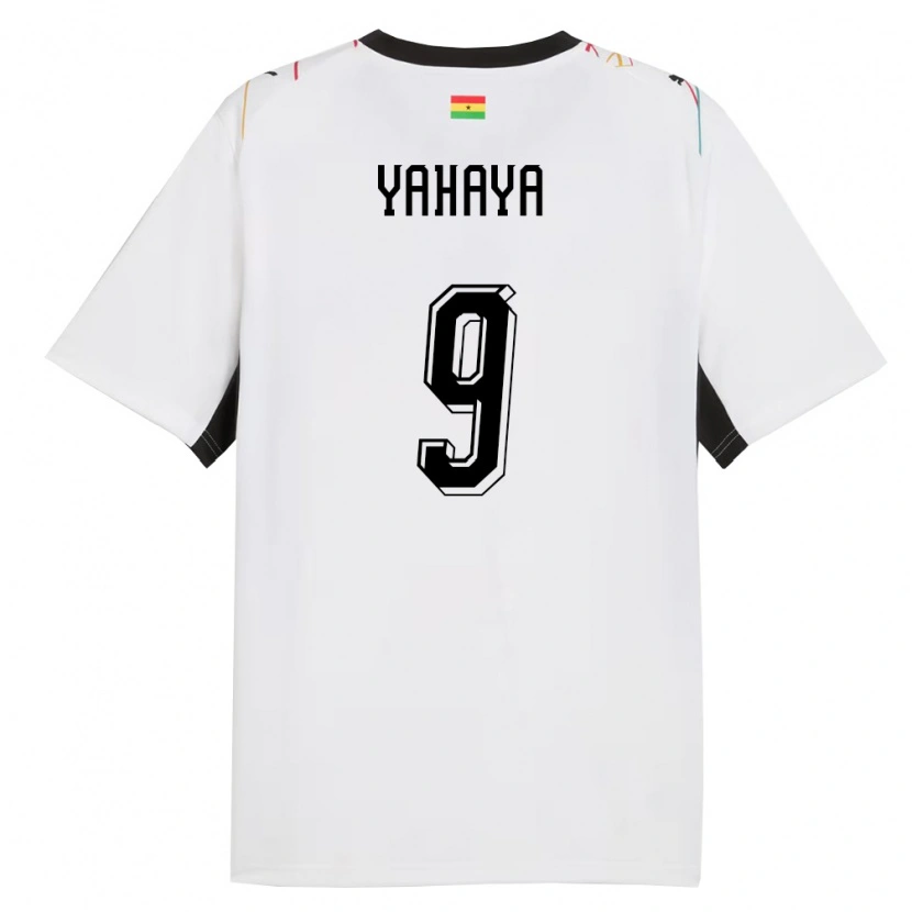 Danxen Män Ghana Mohammed Yahaya #9 Vit Svart Gul Hemmatröja Matchtröjor 26-28 Tröjor T-Tröja