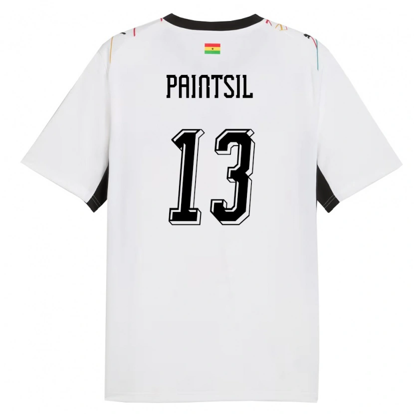 Danxen Män Ghana Joseph Paintsil #13 Vit Svart Gul Hemmatröja Matchtröjor 26-28 Tröjor T-Tröja