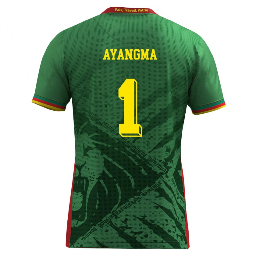 Danxen Män Kamerun Pauline Ayangma #1 Grön Gul Röd Hemmatröja Matchtröjor 26-28 Tröjor T-Tröja