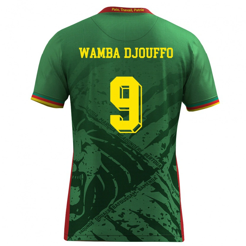 Danxen Män Kamerun Leonel Wamba Djouffo #9 Grön Gul Röd Hemmatröja Matchtröjor 26-28 Tröjor T-Tröja