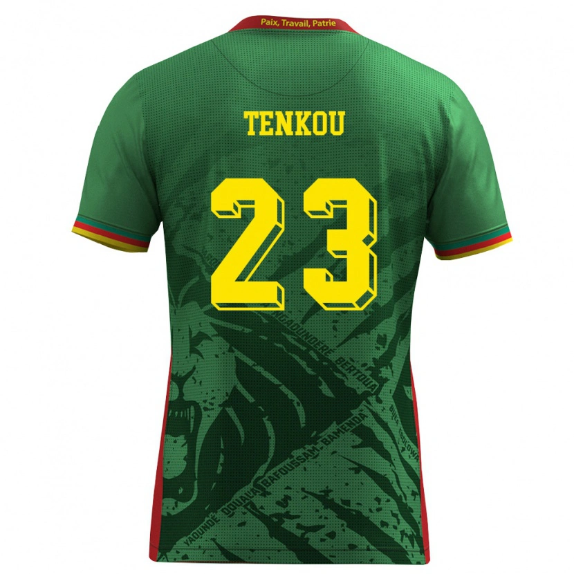 Danxen Män Kamerun Yanike Tenkou Yougou #23 Grön Gul Röd Hemmatröja Matchtröjor 26-28 Tröjor T-Tröja