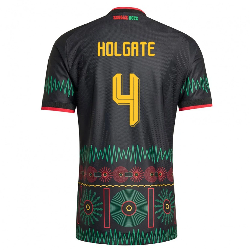 Danxen Män Jamaica Mason Holgate #4 Svart Röd Gul Bortatröja Matchtröjor 26-28 Tröjor T-Tröja