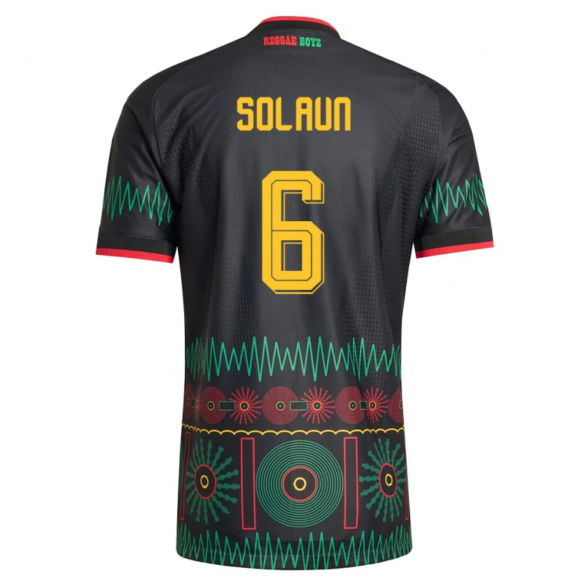 Danxen Män Jamaica Havana Solaun #6 Svart Röd Gul Bortatröja Matchtröjor 26-28 Tröjor T-Tröja