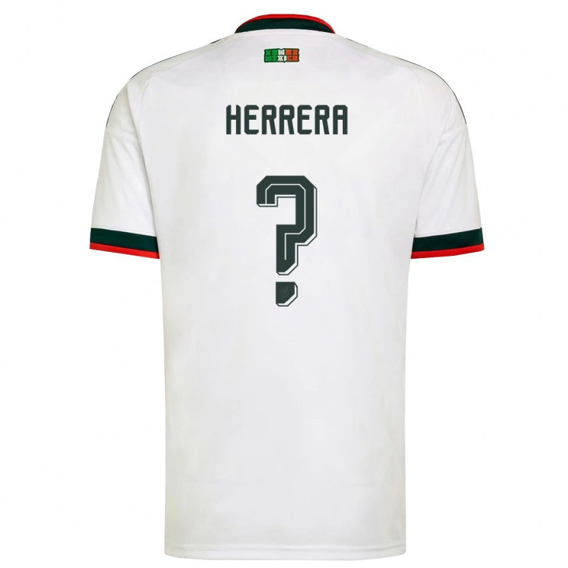 Danxen Män Mexiko Alberto Herrera #0 Vit Burgund Grön Bortatröja Matchtröjor 26-28 Tröjor T-Tröja