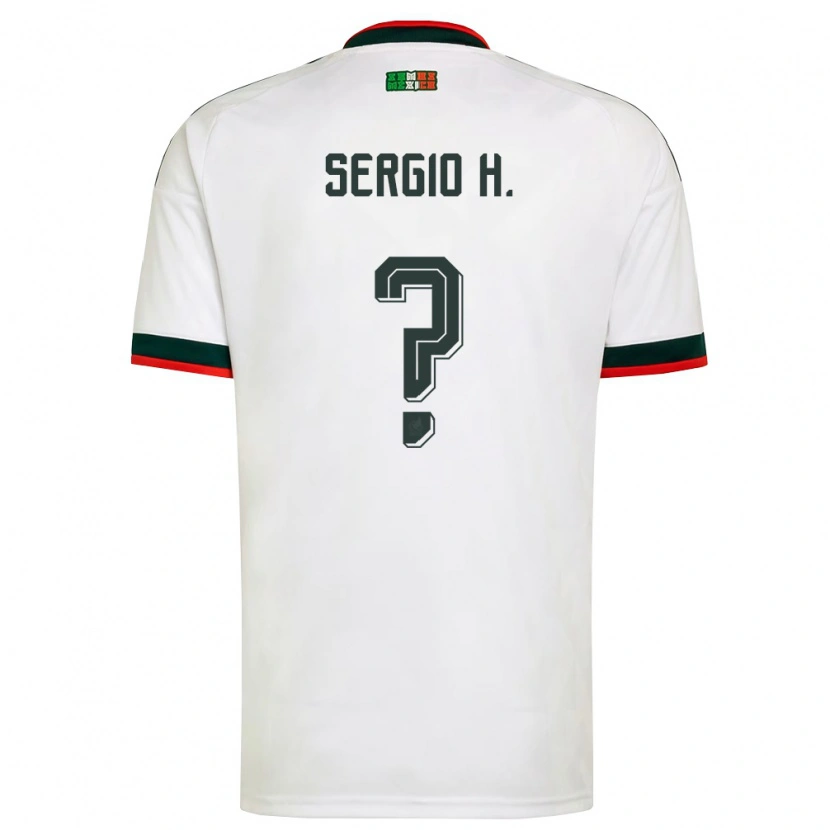Danxen Män Mexiko Sergio Hernández #0 Vit Burgund Grön Bortatröja Matchtröjor 26-28 Tröjor T-Tröja