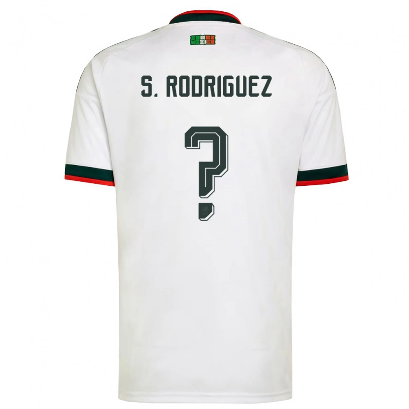 Danxen Män Mexiko Sebastián Rodríguez #0 Vit Burgund Grön Bortatröja Matchtröjor 26-28 Tröjor T-Tröja