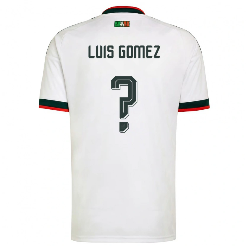 Danxen Män Mexiko Luis Gómez #0 Vit Burgund Grön Bortatröja Matchtröjor 26-28 Tröjor T-Tröja