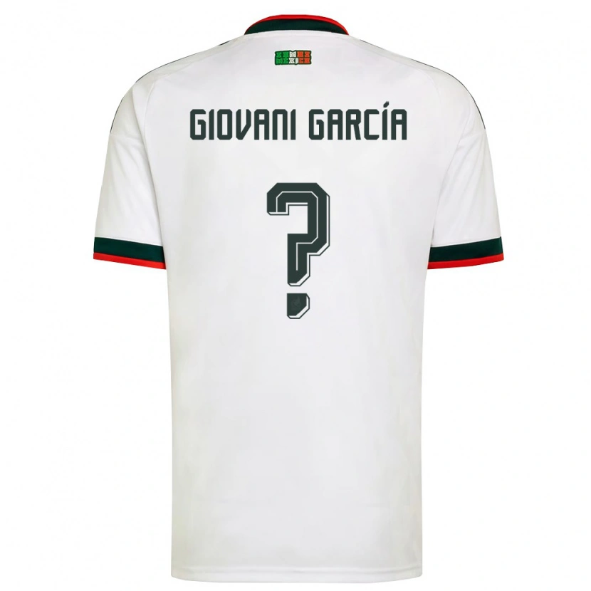 Danxen Män Mexiko Giovani García #0 Vit Burgund Grön Bortatröja Matchtröjor 26-28 Tröjor T-Tröja