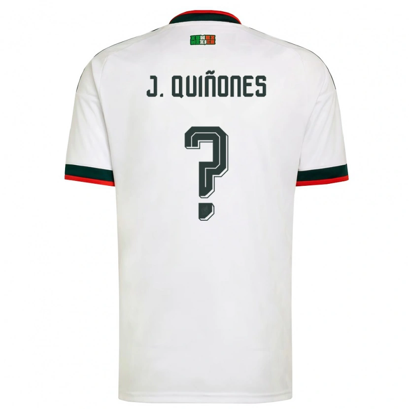 Danxen Män Mexiko Julián Quiñones #0 Vit Burgund Grön Bortatröja Matchtröjor 26-28 Tröjor T-Tröja