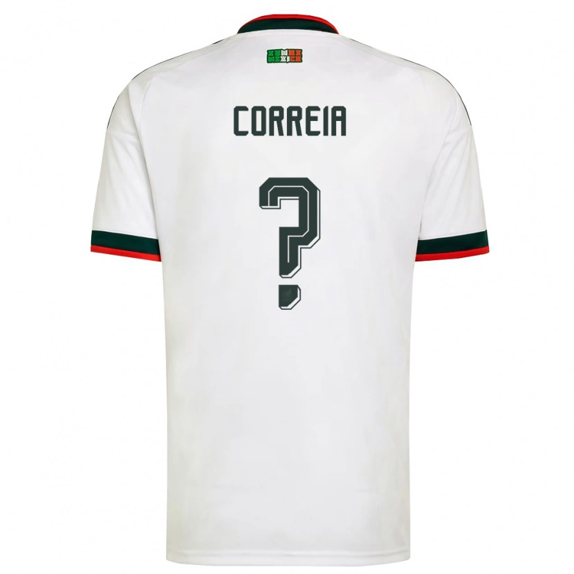 Danxen Män Mexiko Matteo Correia #0 Vit Burgund Grön Bortatröja Matchtröjor 26-28 Tröjor T-Tröja