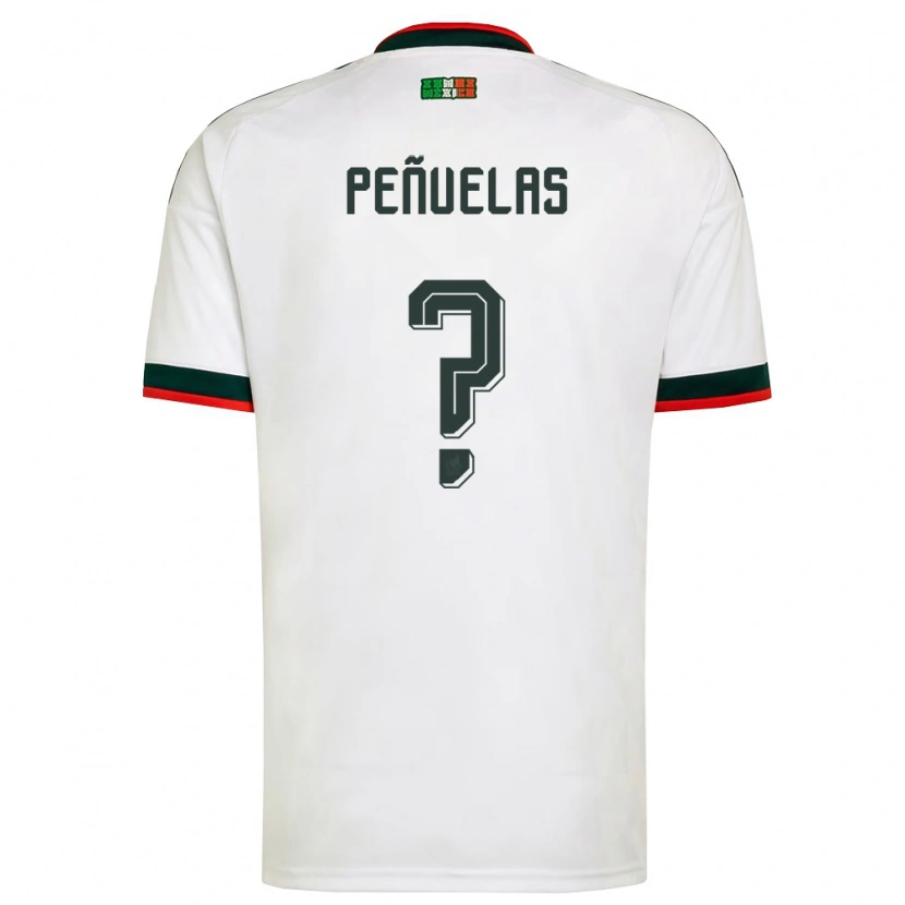 Danxen Män Mexiko Maximo Peñuelas #0 Vit Burgund Grön Bortatröja Matchtröjor 26-28 Tröjor T-Tröja