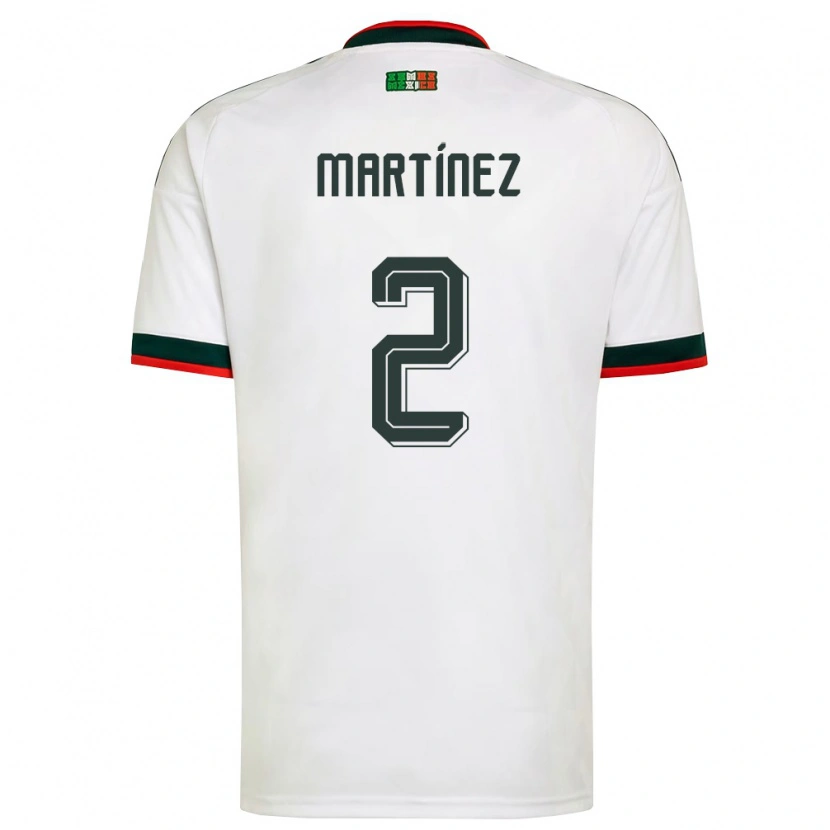 Danxen Män Mexiko Emilio Martinez #2 Vit Burgund Grön Bortatröja Matchtröjor 26-28 Tröjor T-Tröja