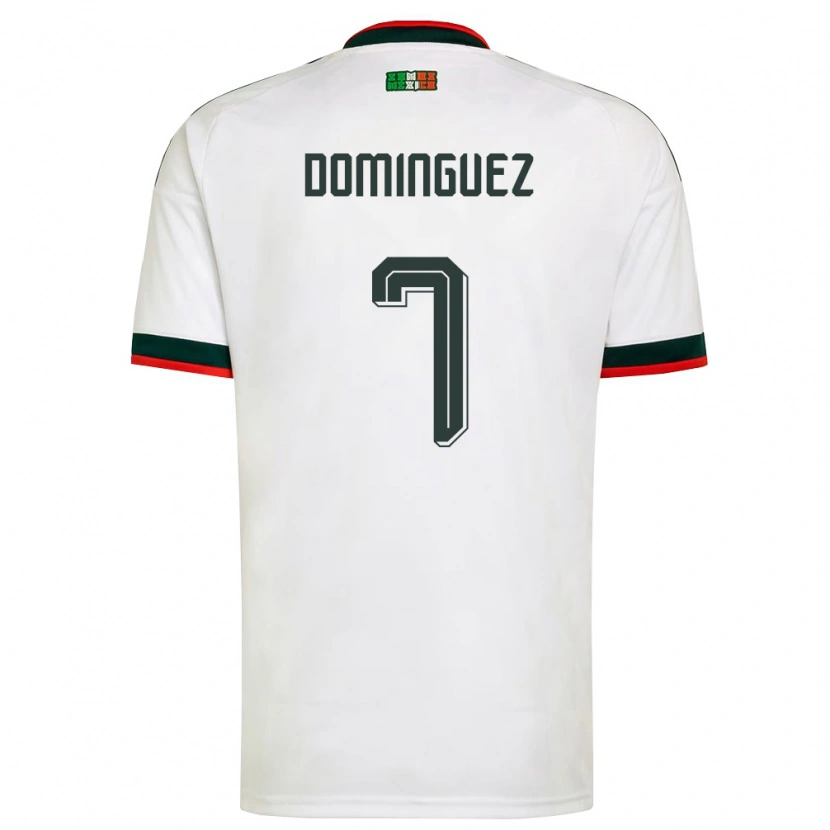 Danxen Män Mexiko Alexéi Domínguez #7 Vit Burgund Grön Bortatröja Matchtröjor 26-28 Tröjor T-Tröja