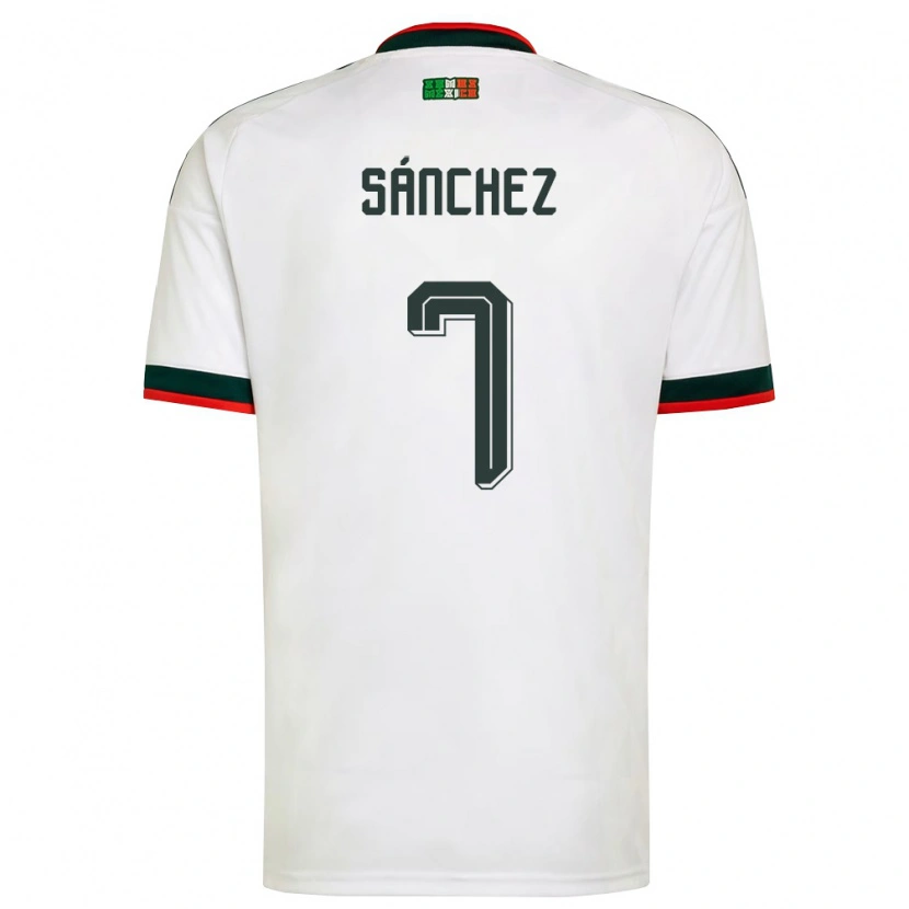 Danxen Män Mexiko Maria Sanchez #7 Vit Burgund Grön Bortatröja Matchtröjor 26-28 Tröjor T-Tröja