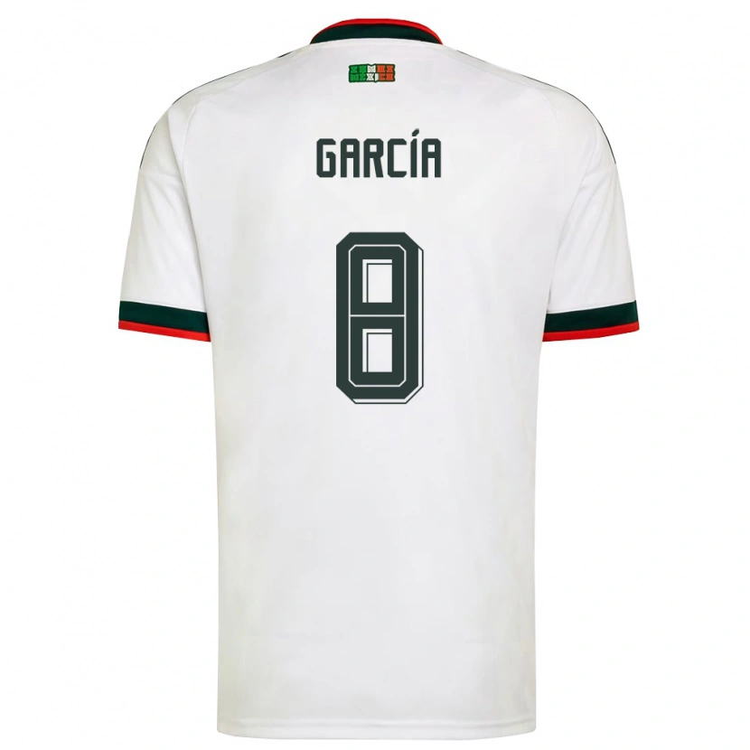 Danxen Män Mexiko Gael García #8 Vit Burgund Grön Bortatröja Matchtröjor 26-28 Tröjor T-Tröja