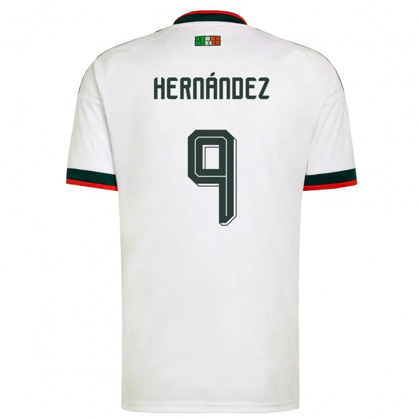 Danxen Män Mexiko Jesus Hernandez #9 Vit Burgund Grön Bortatröja Matchtröjor 26-28 Tröjor T-Tröja