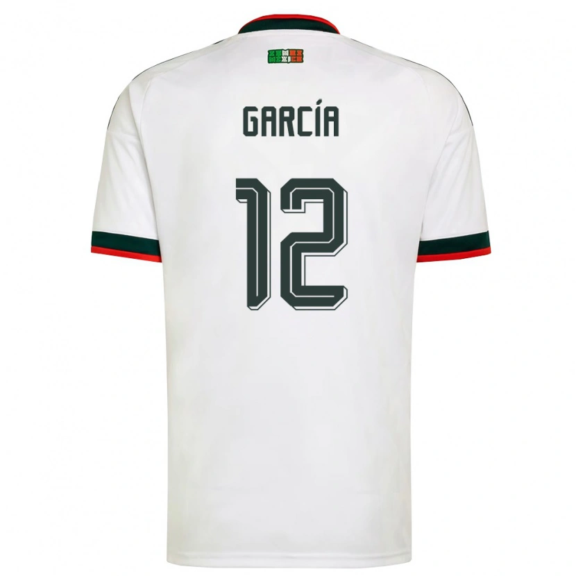 Danxen Män Mexiko Eduardo Garcia #12 Vit Burgund Grön Bortatröja Matchtröjor 26-28 Tröjor T-Tröja