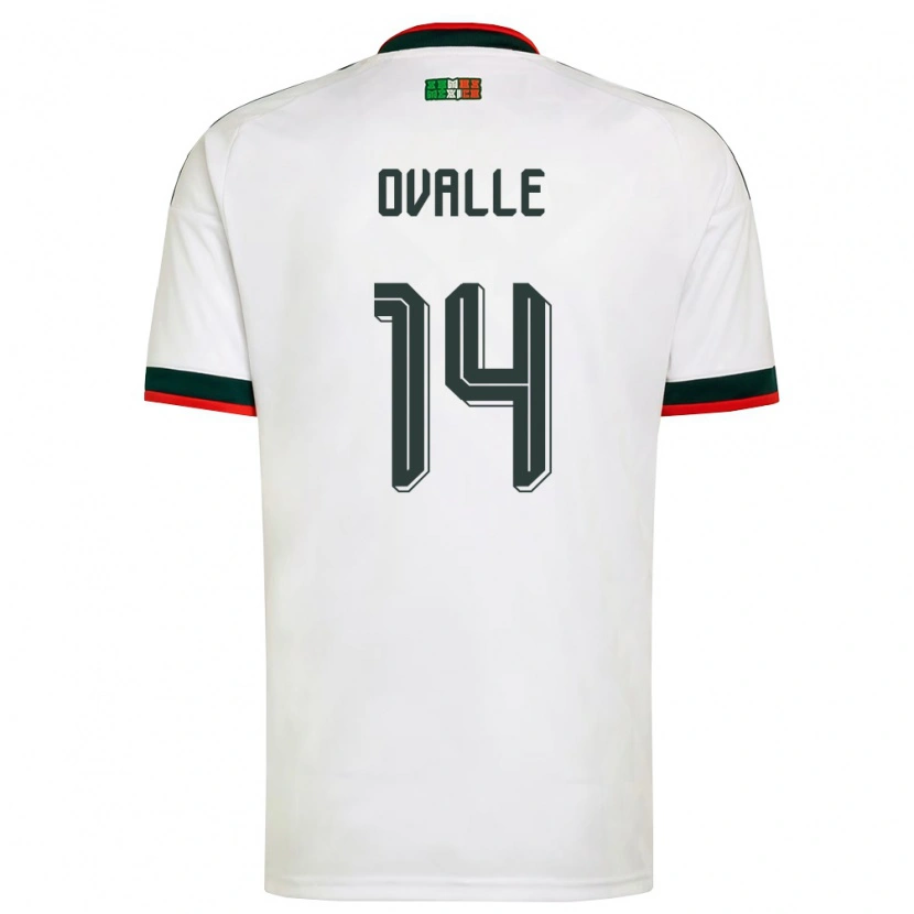 Danxen Män Mexiko Jacqueline Ovalle #14 Vit Burgund Grön Bortatröja Matchtröjor 26-28 Tröjor T-Tröja