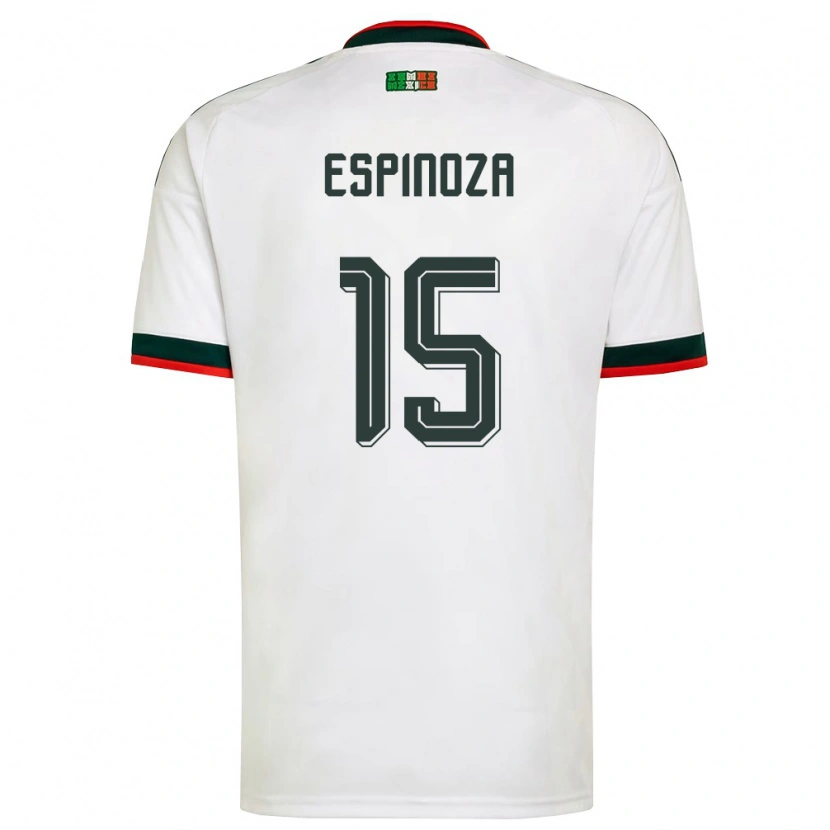 Danxen Män Mexiko Greta Espinoza #15 Vit Burgund Grön Bortatröja Matchtröjor 26-28 Tröjor T-Tröja