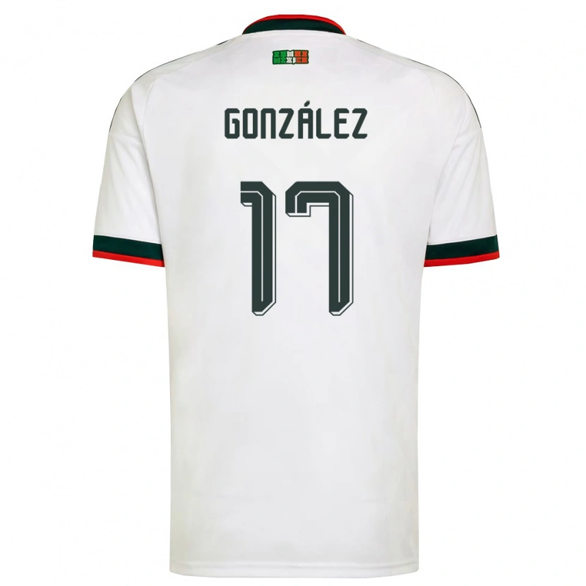 Danxen Män Mexiko Alison Gonzalez #17 Vit Burgund Grön Bortatröja Matchtröjor 26-28 Tröjor T-Tröja