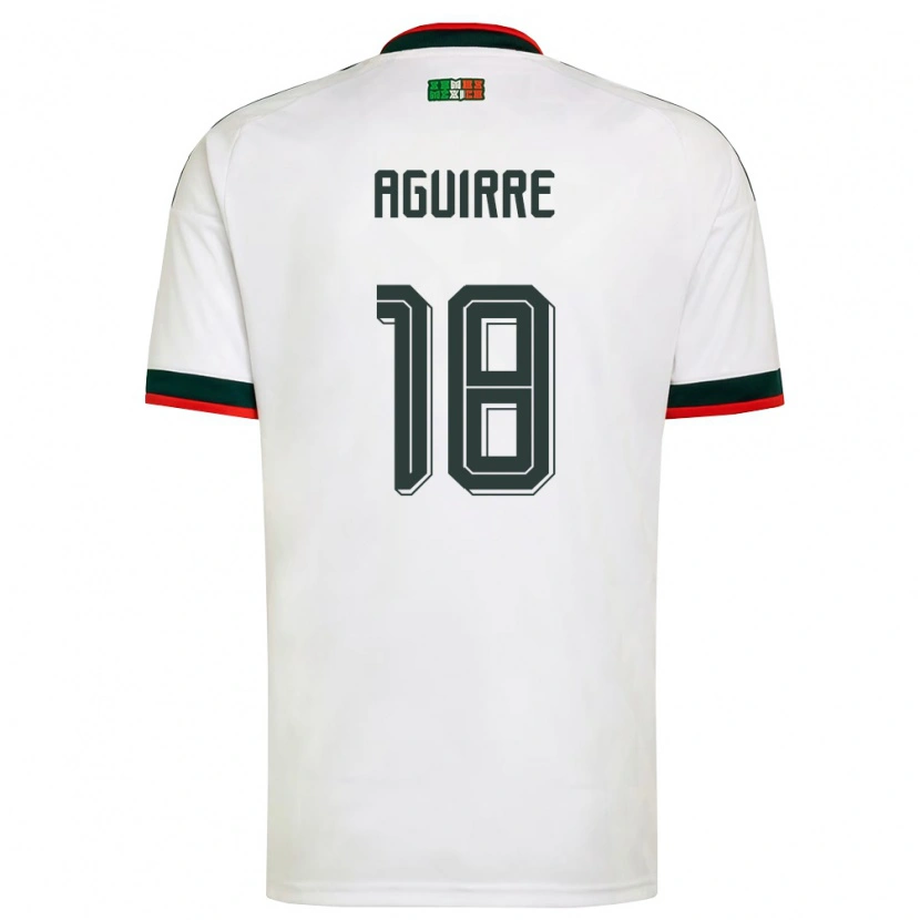 Danxen Män Mexiko Eduardo Aguirre #18 Vit Burgund Grön Bortatröja Matchtröjor 26-28 Tröjor T-Tröja