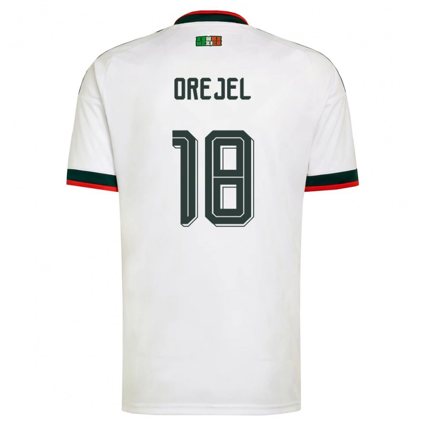 Danxen Män Mexiko Jocelyn Orejel #18 Vit Burgund Grön Bortatröja Matchtröjor 26-28 Tröjor T-Tröja