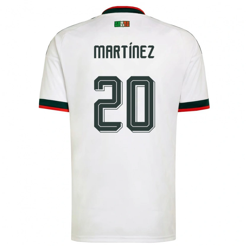 Danxen Män Mexiko Dylan Martínez #20 Vit Burgund Grön Bortatröja Matchtröjor 26-28 Tröjor T-Tröja