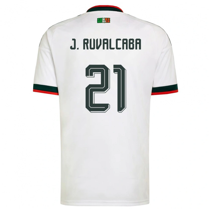 Danxen Män Mexiko Jorge Ruvalcaba #21 Vit Burgund Grön Bortatröja Matchtröjor 26-28 Tröjor T-Tröja