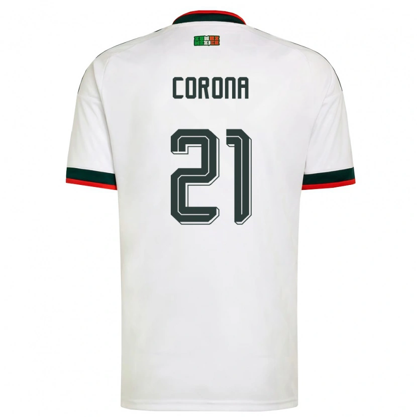 Danxen Män Mexiko José Corona #21 Vit Burgund Grön Bortatröja Matchtröjor 26-28 Tröjor T-Tröja