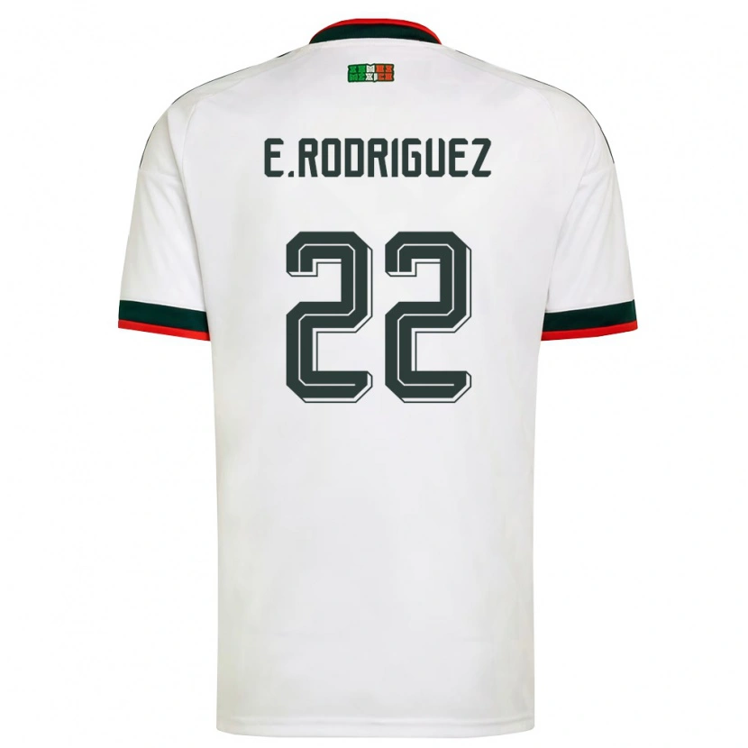 Danxen Män Mexiko Emilio Rodríguez #22 Vit Burgund Grön Bortatröja Matchtröjor 26-28 Tröjor T-Tröja