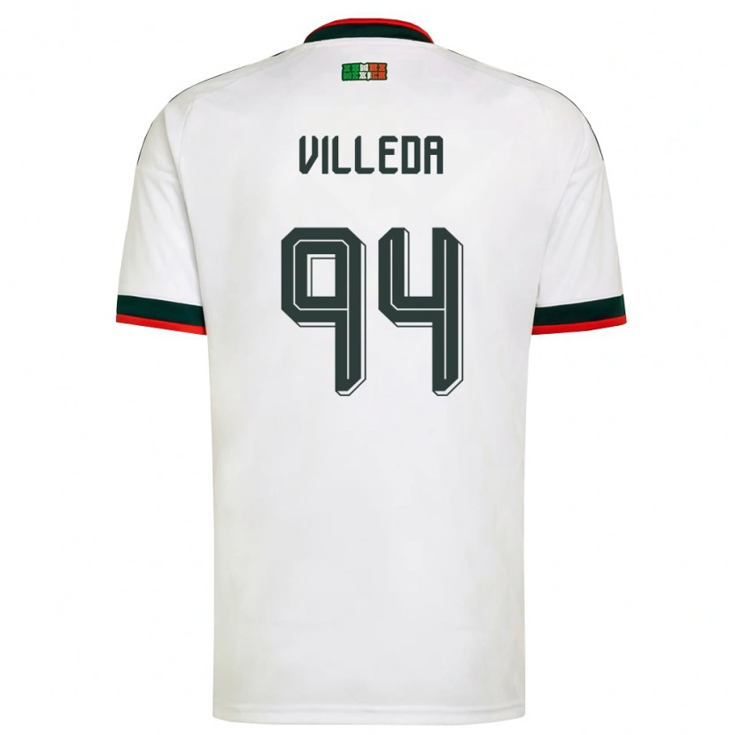 Danxen Män Mexiko Melany Villeda #94 Vit Burgund Grön Bortatröja Matchtröjor 26-28 Tröjor T-Tröja