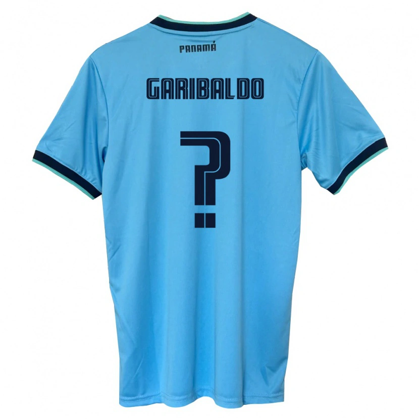 Danxen Män Panama Moisés Garibaldo #0 Himmelblå Svart Bortatröja Matchtröjor 26-28 Tröjor T-Tröja